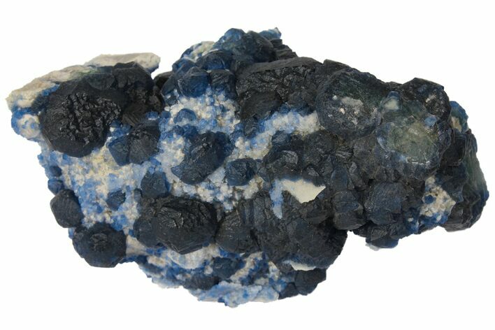 Dark Blue Fluorite on Quartz - China #131428